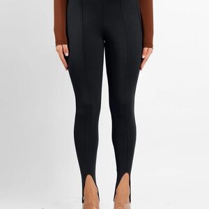 Black High Rise Stirrup Leggings